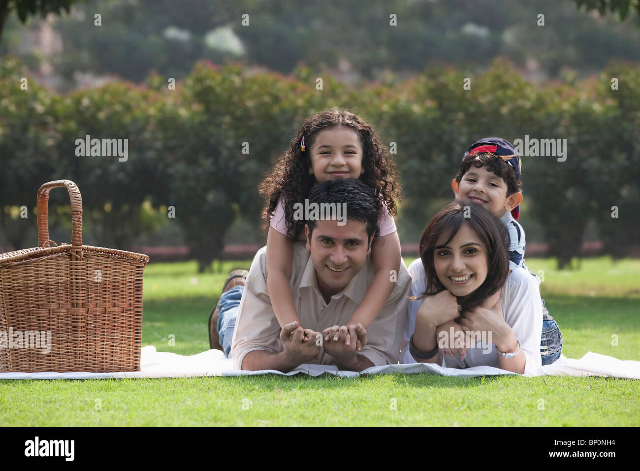 Ritratto di una famiglia Foto Stock