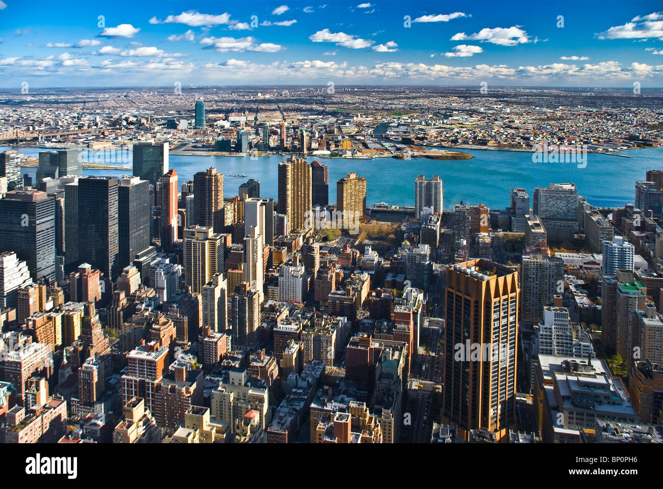 La città di New York Manhattan panorama con Regine Foto Stock