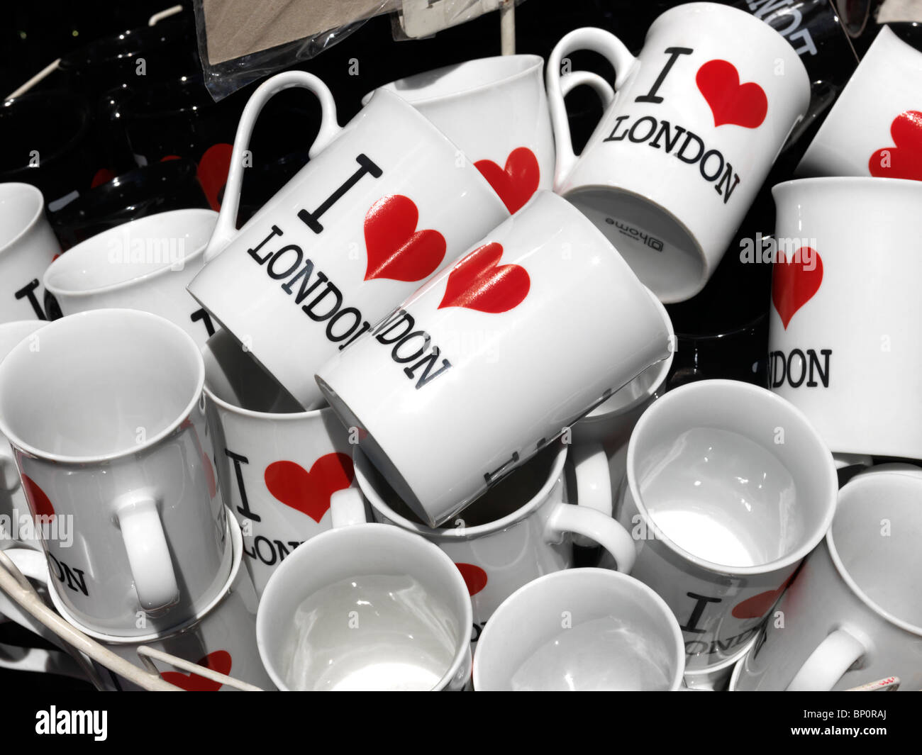Io amo Londra tazze souvenir turistici Londra Foto stock - Alamy