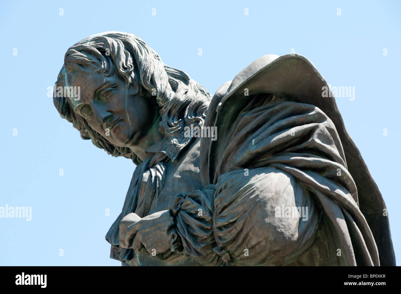 Statua di Pierre-Paul Riquet a Beziers, Languedoc Roussillon, Francia Foto Stock
