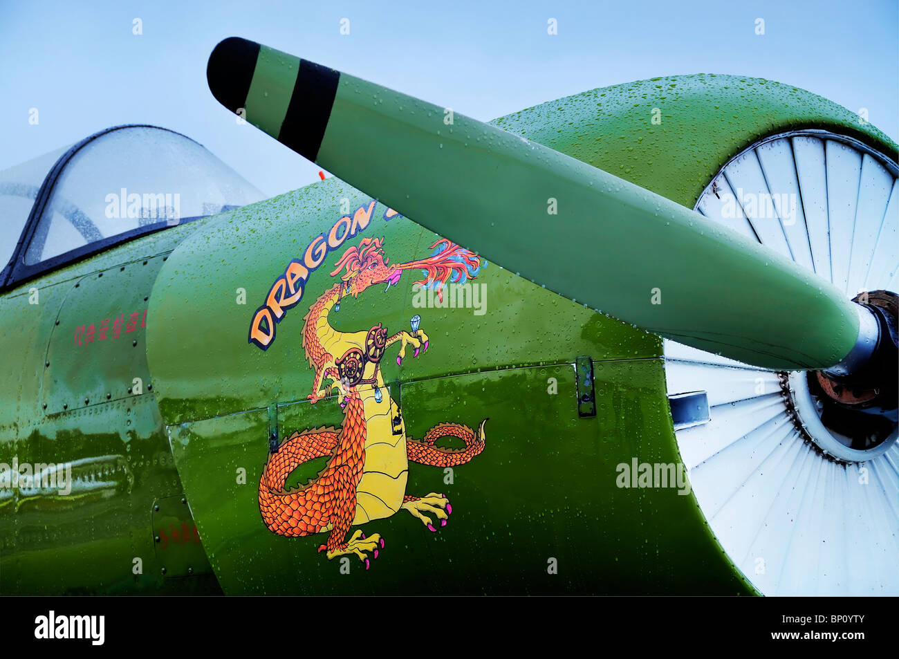 Close up di Nanchang CJ-6un warbird all'Olimpico in Airshow Tumwater, Washington. Foto Stock