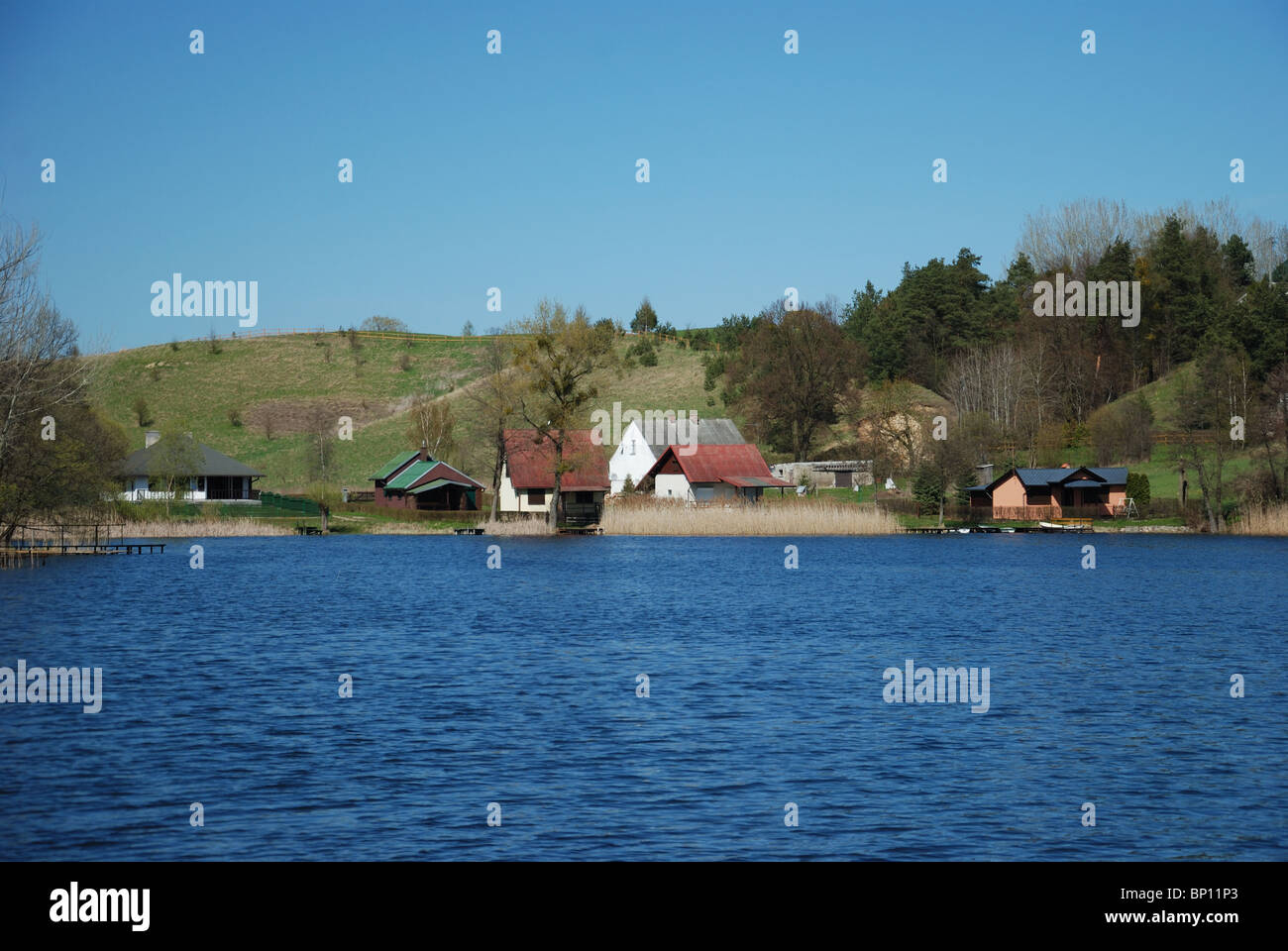 Laghi e paesaggi - La Masuria Lake District in Polonia, Europa (Mazury, Polska) - Wysokie Brodno Lago Foto Stock
