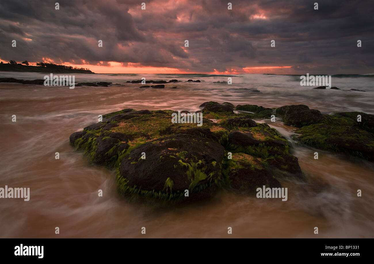 La mattina presto luce, Kauai, Hawaii, Stati Uniti d'America. Foto Stock