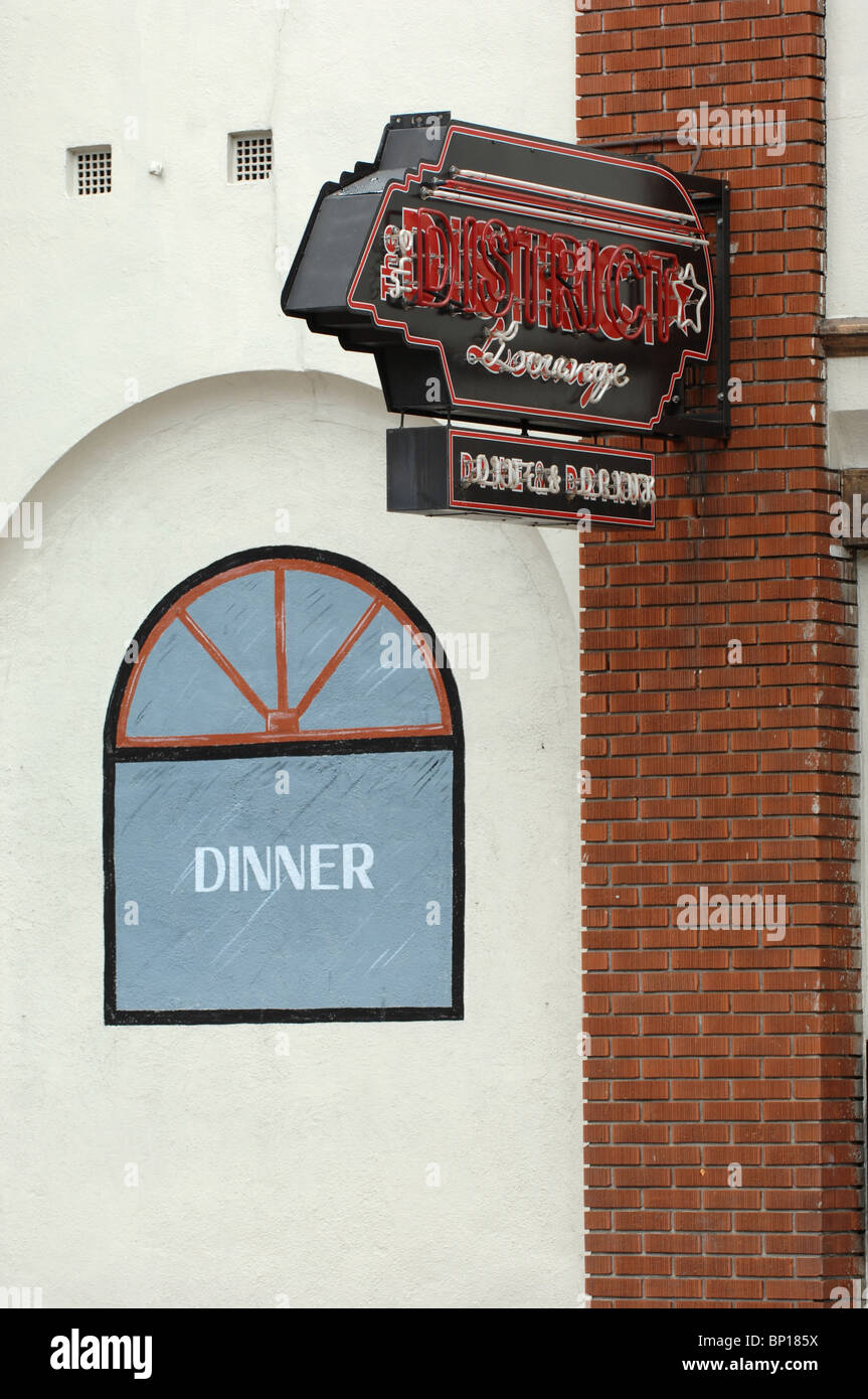 District Lounge bar, night club e il ristorante nella città di Orange, CA. Foto Stock