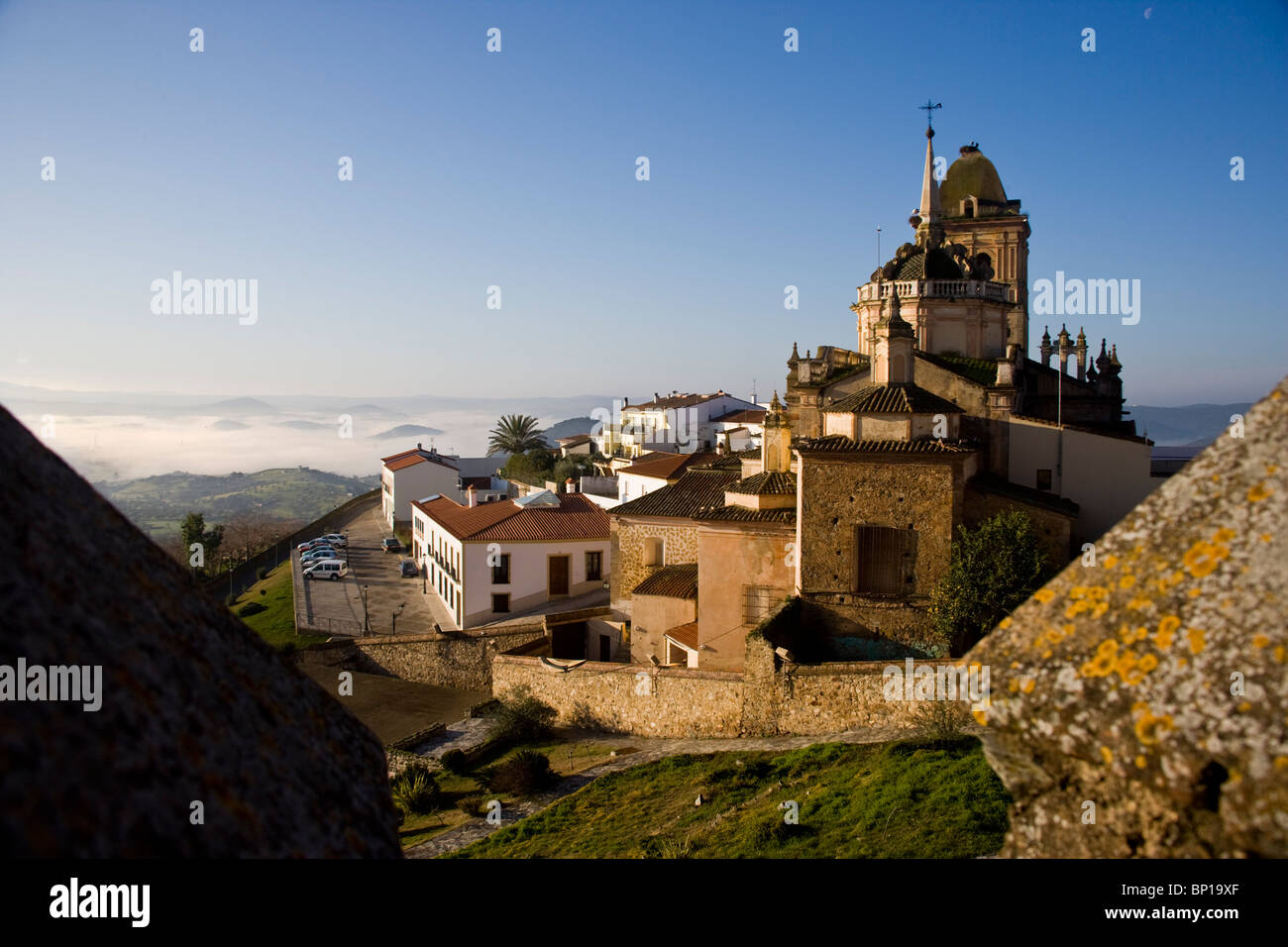 Vista parziale di Jerez de los Caballeros, Estremadura, Spagna Foto Stock