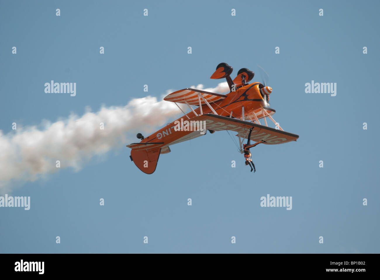 Anta a piedi display di acrobazia aerea Foto Stock