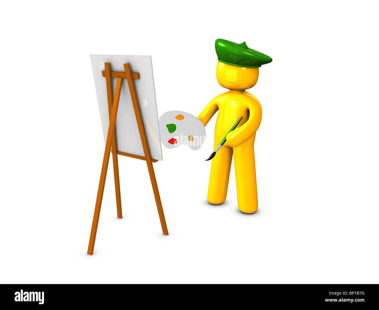 Immagine 3d, concettuale ritrattista Foto Stock