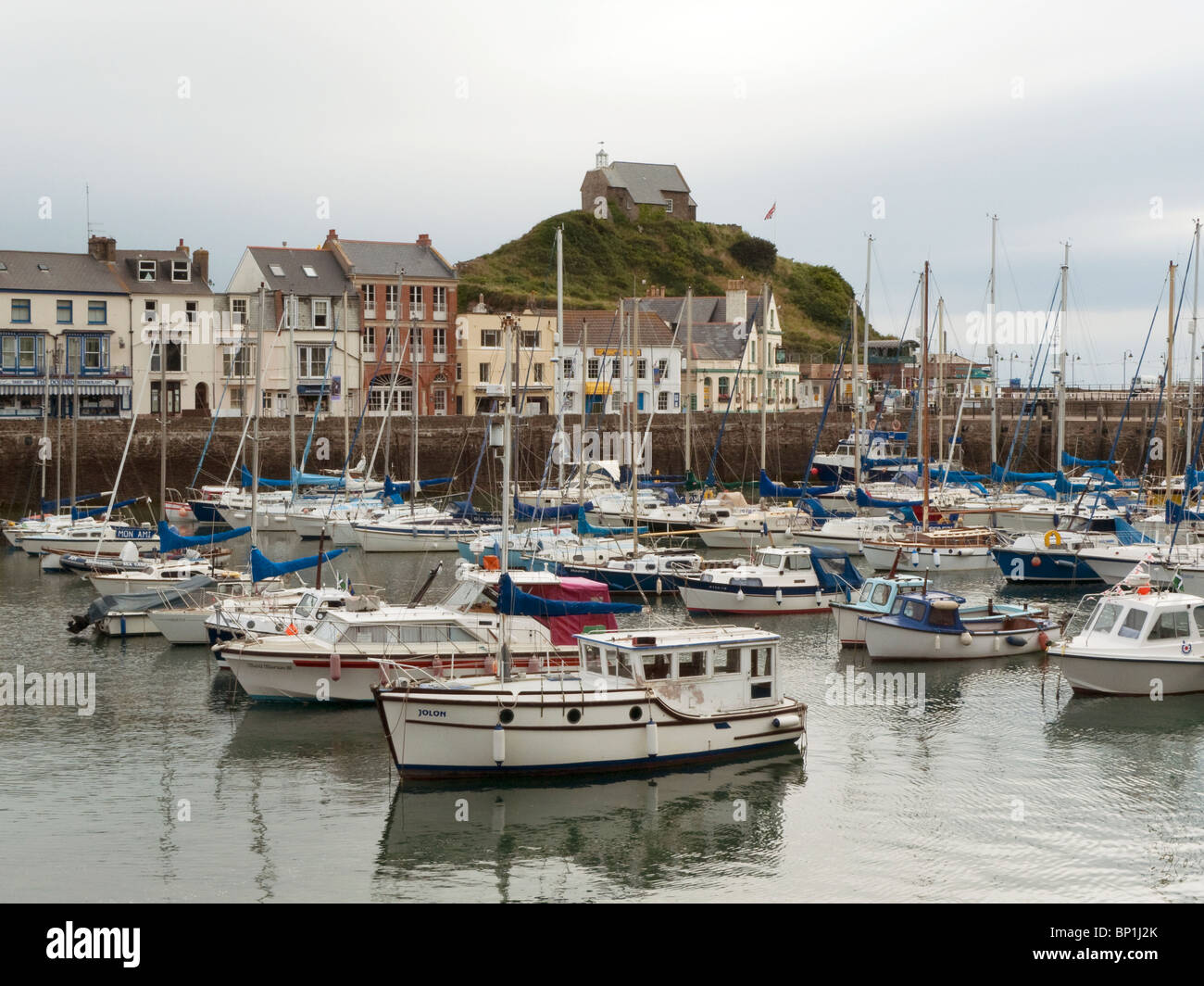 Barche in Ilfracombe Harbour, North Devon. Foto Stock