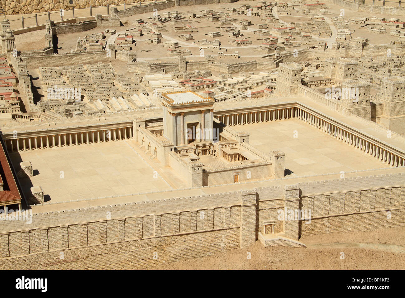 Israele, Gerusalemme, il modello di Gerusalemme nel secondo periodo del Tempio presso il Museo di Israele Foto Stock