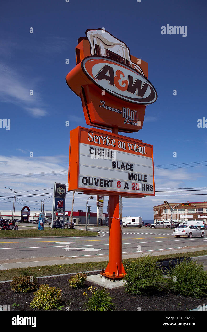 Canada Quebec, drive-in restaurant sign Foto Stock