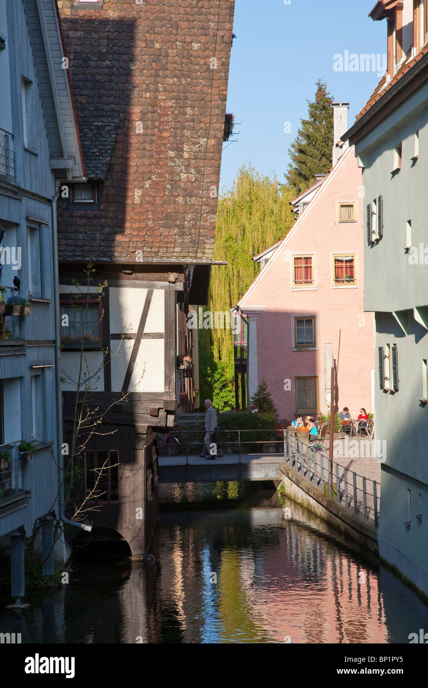 FISCHERVIERTEL TRIMESTRE, ULM, BADEN-WURTTEMBERG, Germania Foto Stock