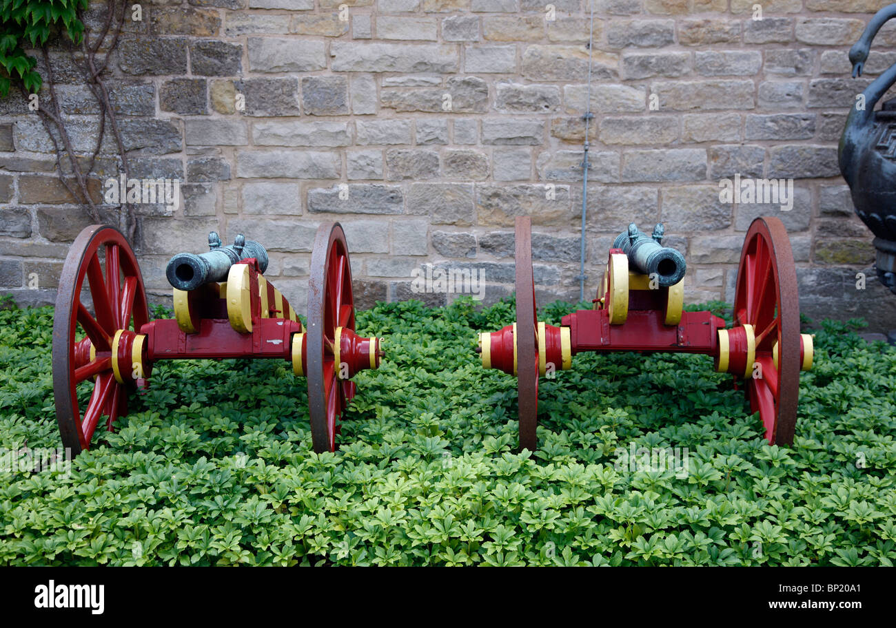 Storico antico piccolo cannone. Foto Stock