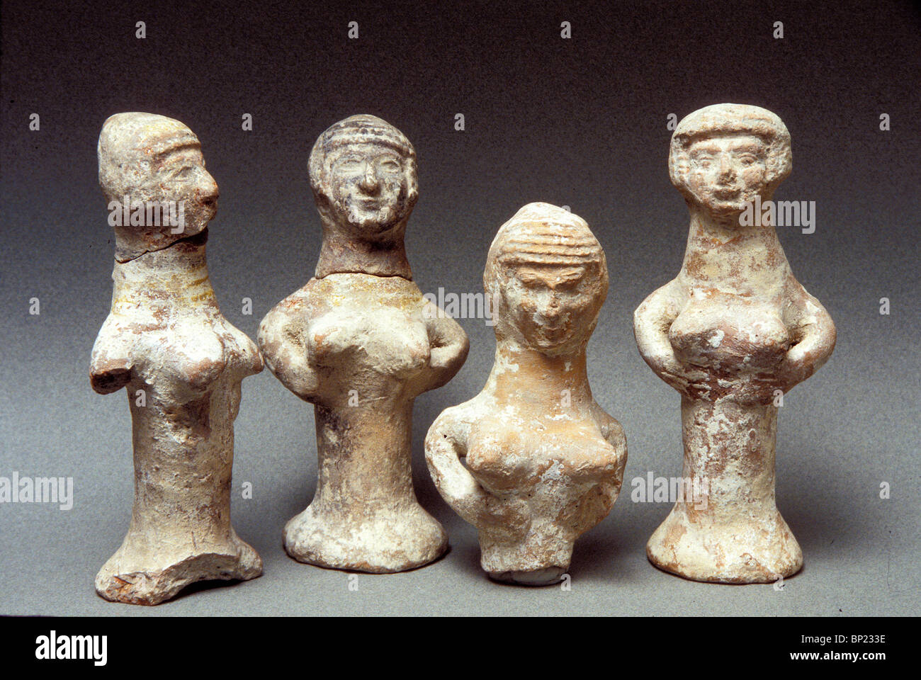 Asera (ASHTORETH) - CNAANITE dea della fertilità LA CONSORTE DEL PRINCIPALE DIO EL O biblica Baal. Le statuine di argilla Foto Stock