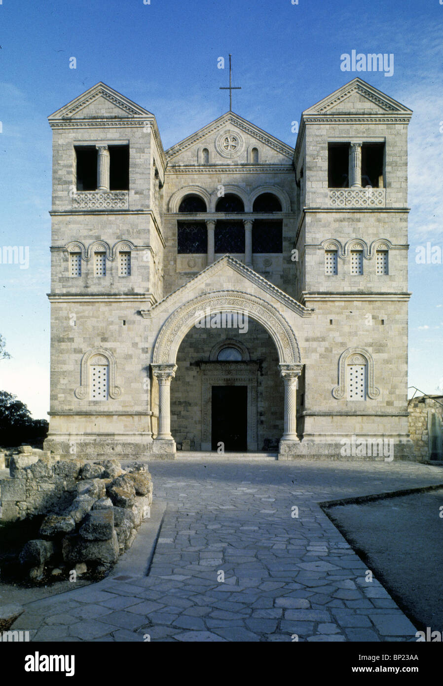 157. MT. Il tabor, Chiesa della Trasfigurazione si trova presso la CIMA DELLA MONTAGNA Foto Stock