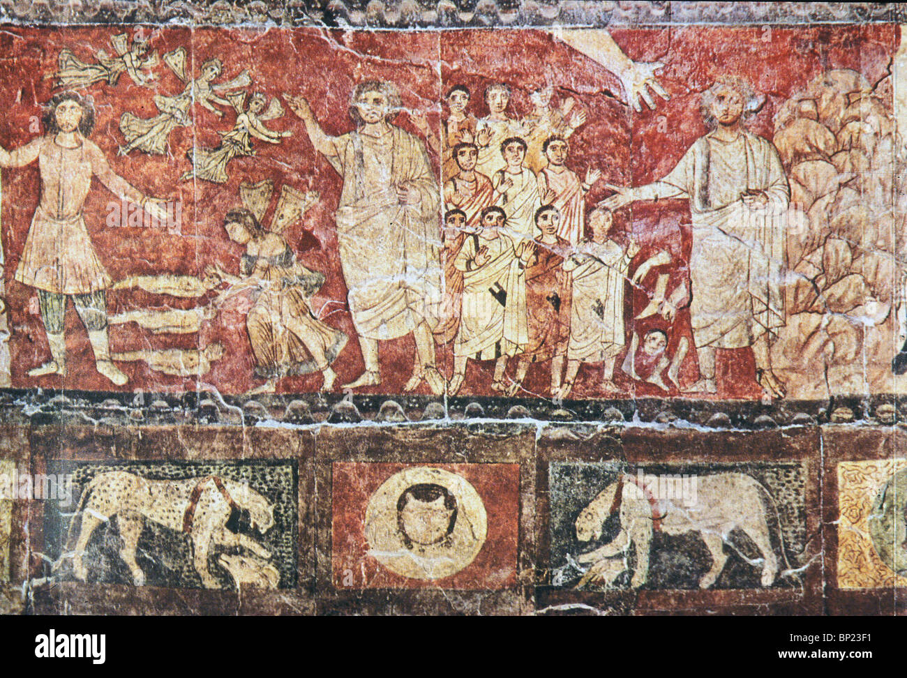 Ezechiele la profezia CIRCA LA DISTRUZIONE & restaurazione della vita nazionale (CH. 37). Pittura murale da Dura Europos uno dei Foto Stock