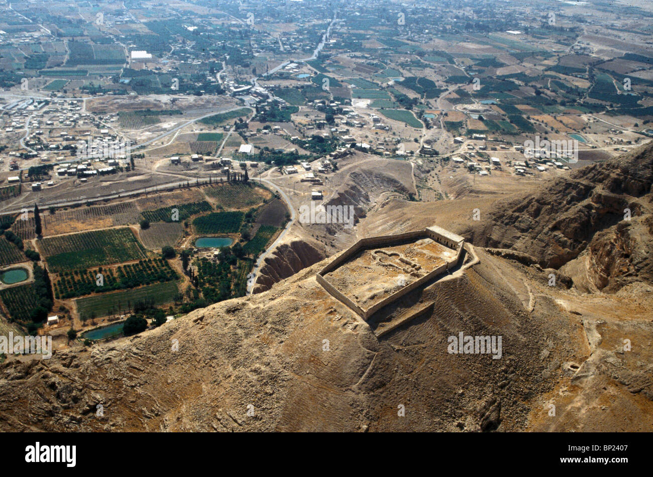 Monte della tentazione - nel deserto della Giudea vicino a Gerico secondo la tradizione questo è il luogo dove lo spirito Foto Stock