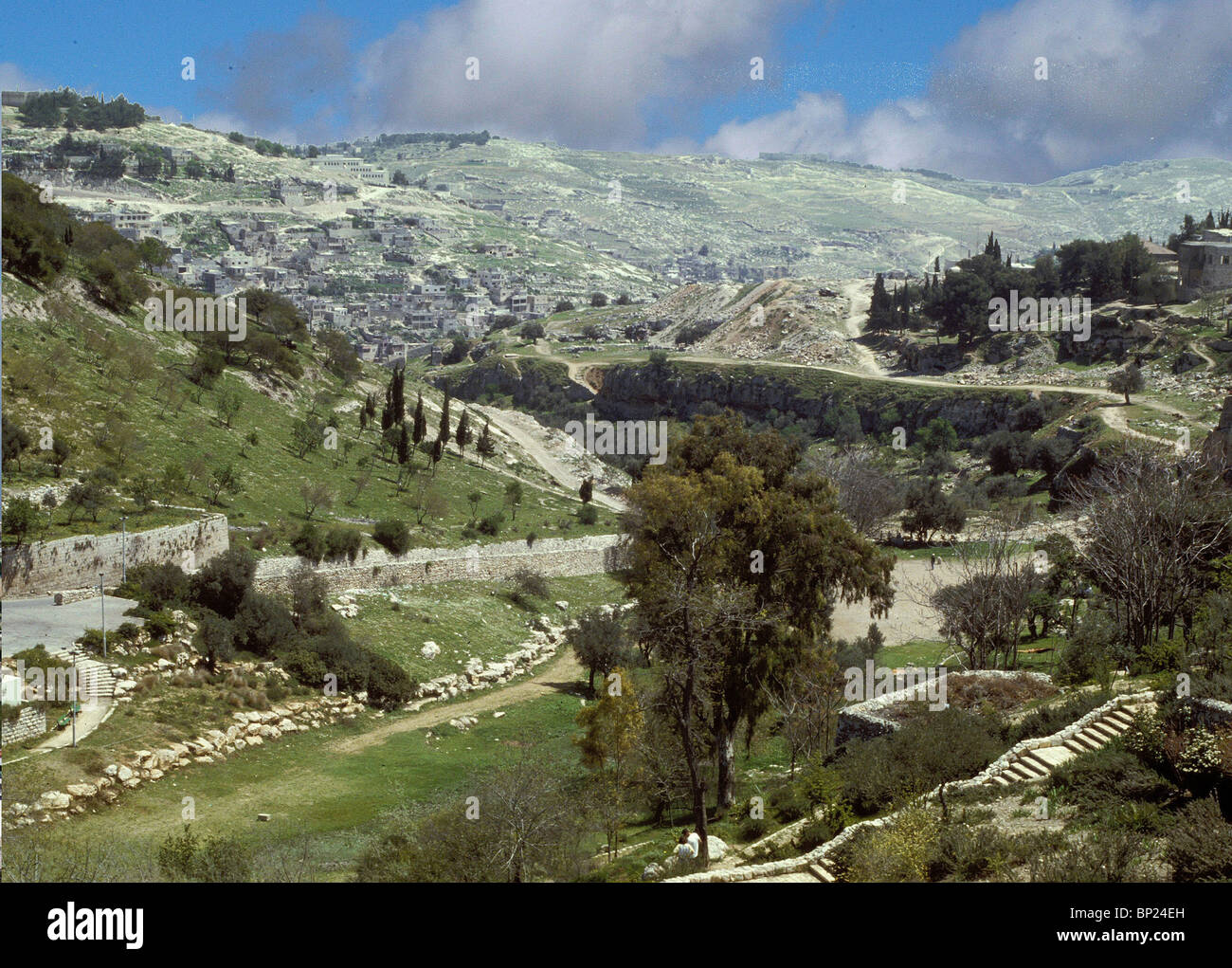 Valle di ben HINOM - valle vicino a Gerusalemme in cui durante la fine del regno di Giudea culto idolatrico ha avuto luogo. Foto Stock