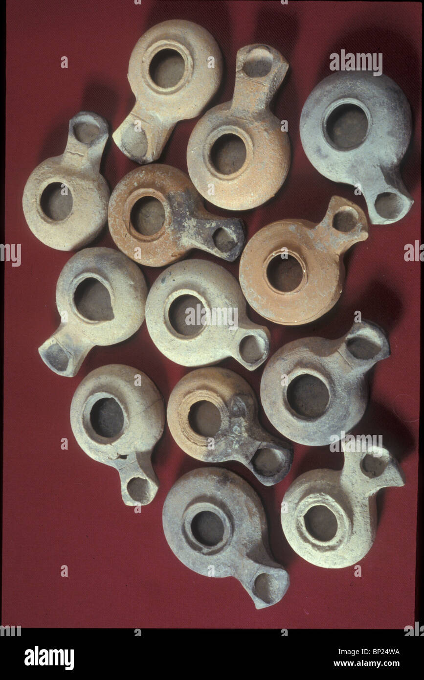 669. Erodiano lampade a olio trovato presso il DOR SCAVI Foto Stock