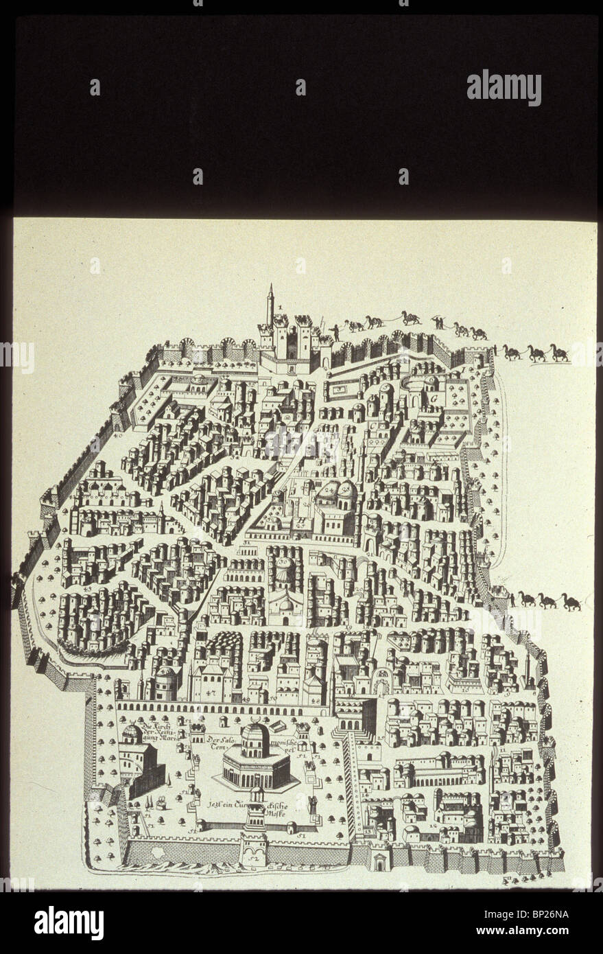 1215. Mappa di Gerusalemme da parte de Pierre, 1680 Foto Stock