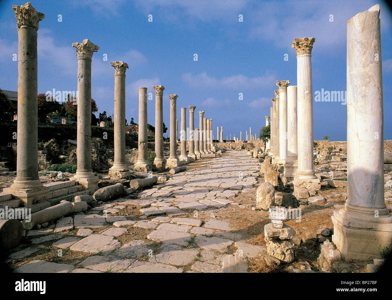 Il COLONADED STREET, periodo romano Foto Stock