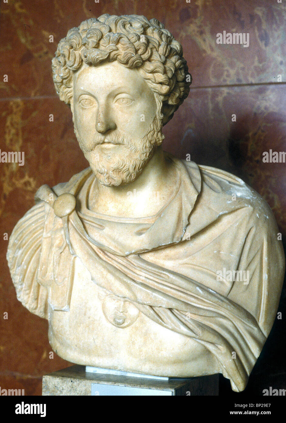 2996. Busto in marmo dell'imperatore Marco Aurelio, 161 - 169 D.C. Foto Stock