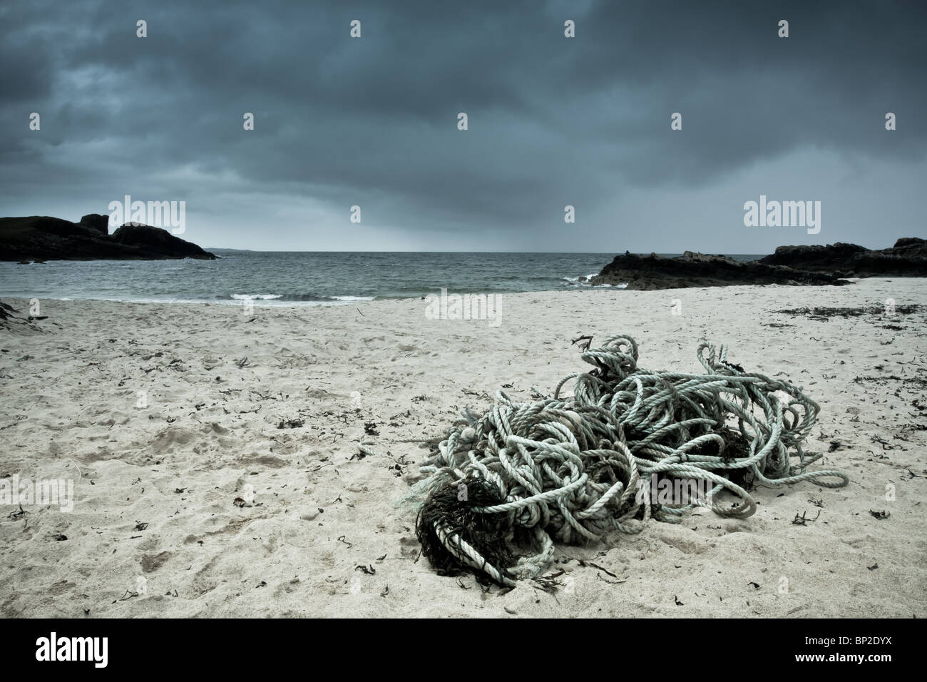 Spiaggia Clachtoll Assynt regione di Sutherland nel Nord Ovest Highlands Scozzesi. Foto Stock