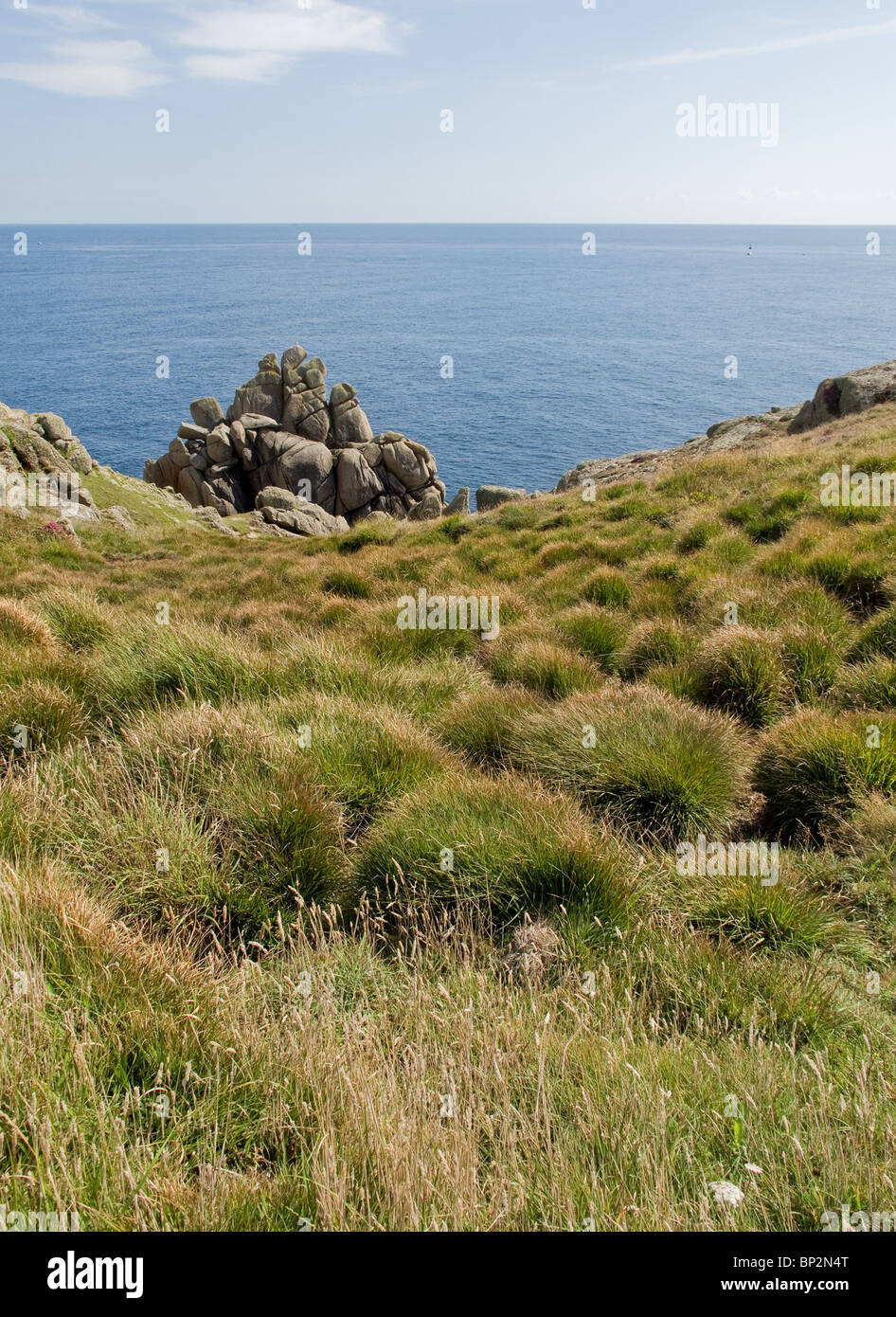 Un promontorio roccioso sulla testa Gwennap in Cornovaglia. Foto di Gordon Scammell Foto Stock