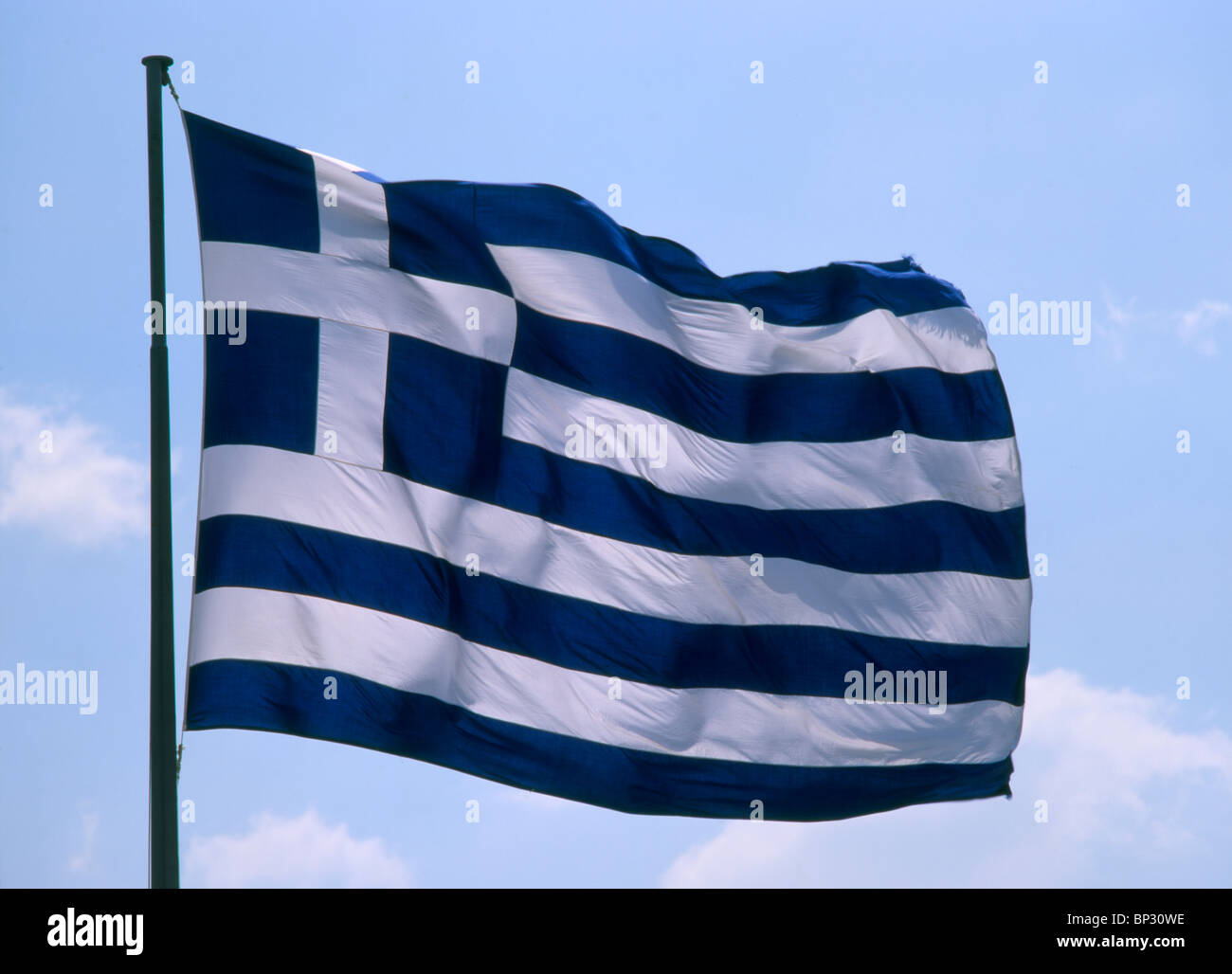 Bandierina della Grecia Foto Stock