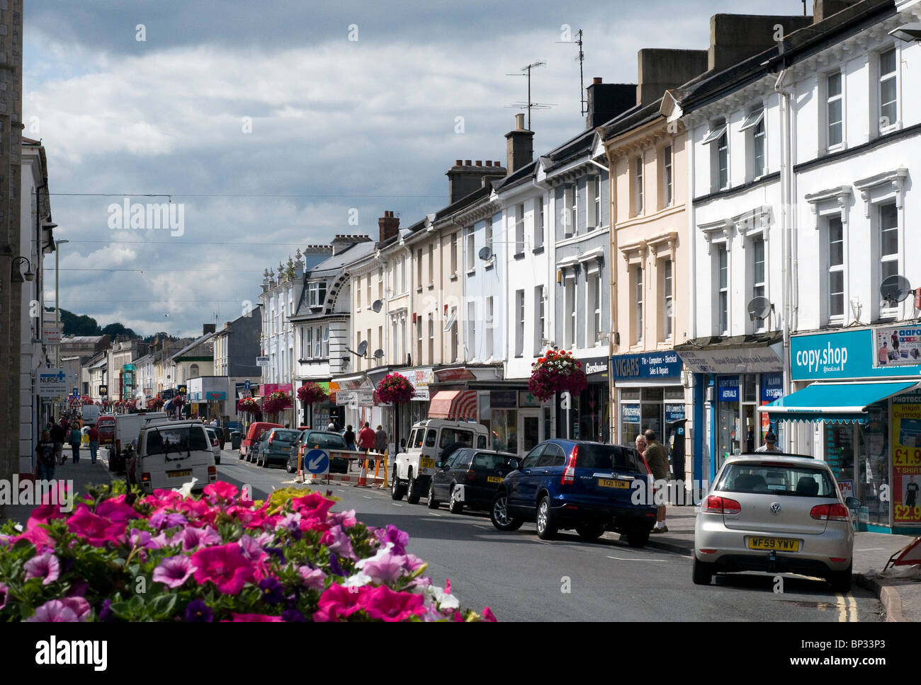Newton Abbot nel Devon,città mercato,terrazza,un distintamente vittoriana città ferroviaria, Newton Abbot è situato nel South Devon. Foto Stock