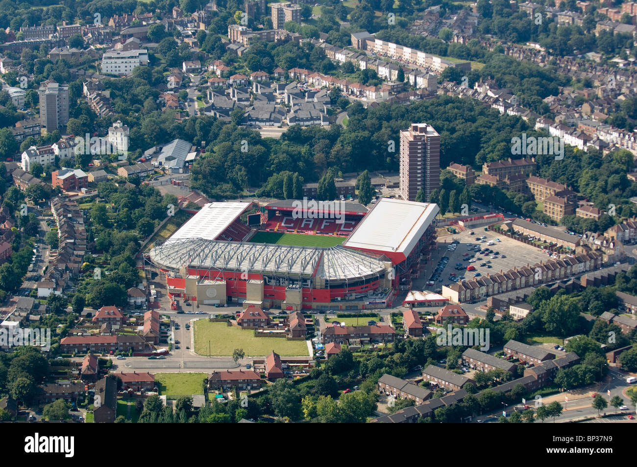Vista aerea di Charlton Athletic Football Club, London Foto Stock