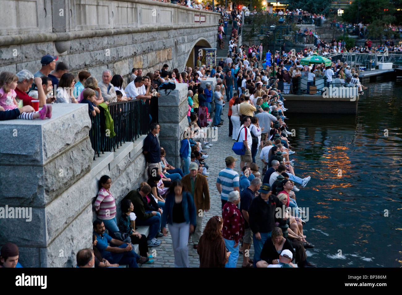 WaterFire Providence event Foto Stock