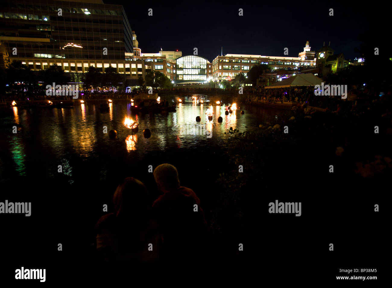 WaterFire Providence event Foto Stock