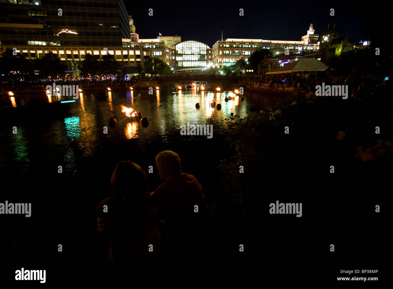 WaterFire Providence event Foto Stock