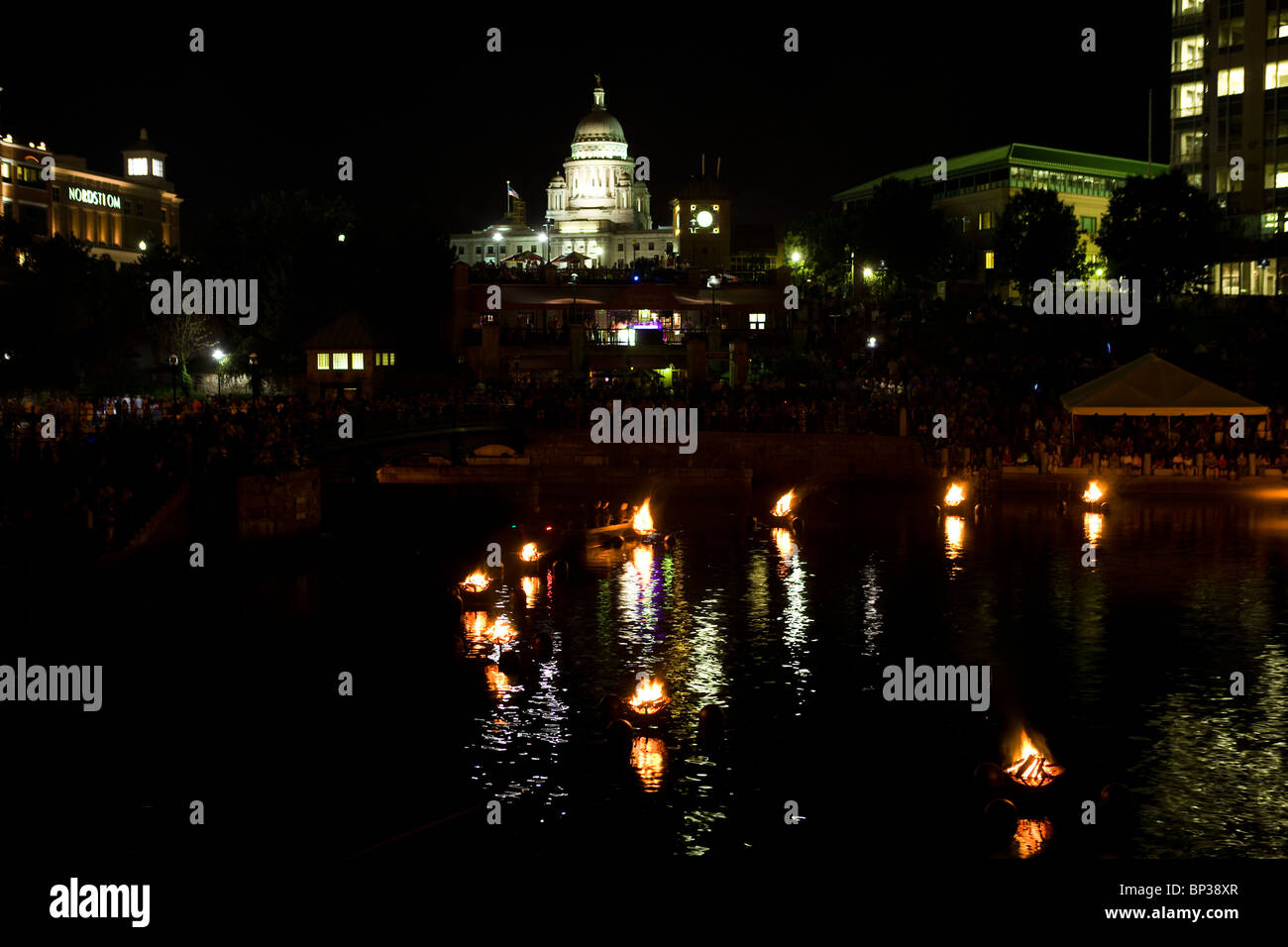 WaterFire Providence event Foto Stock