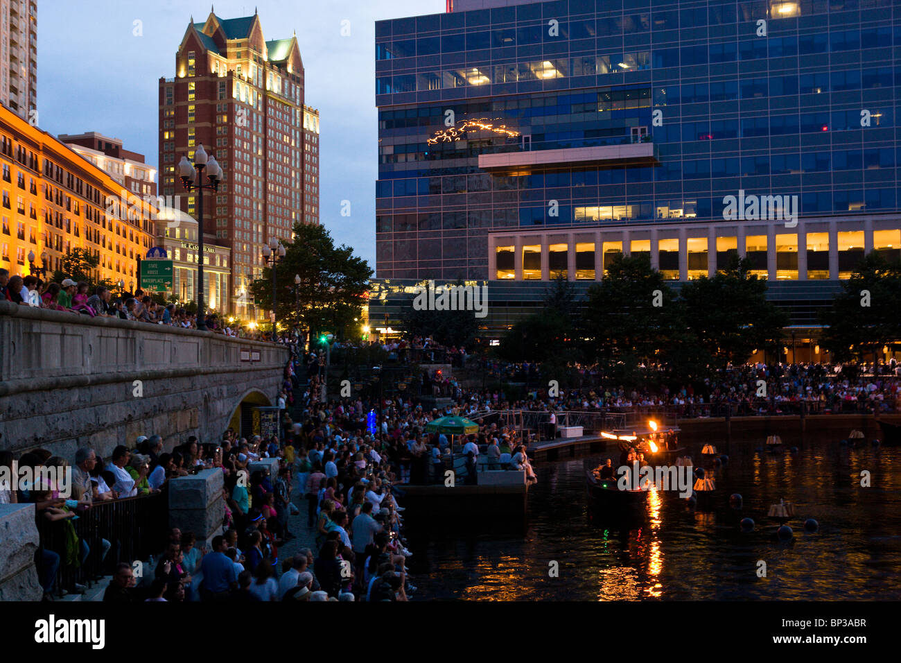 WaterFire Providence event Foto Stock