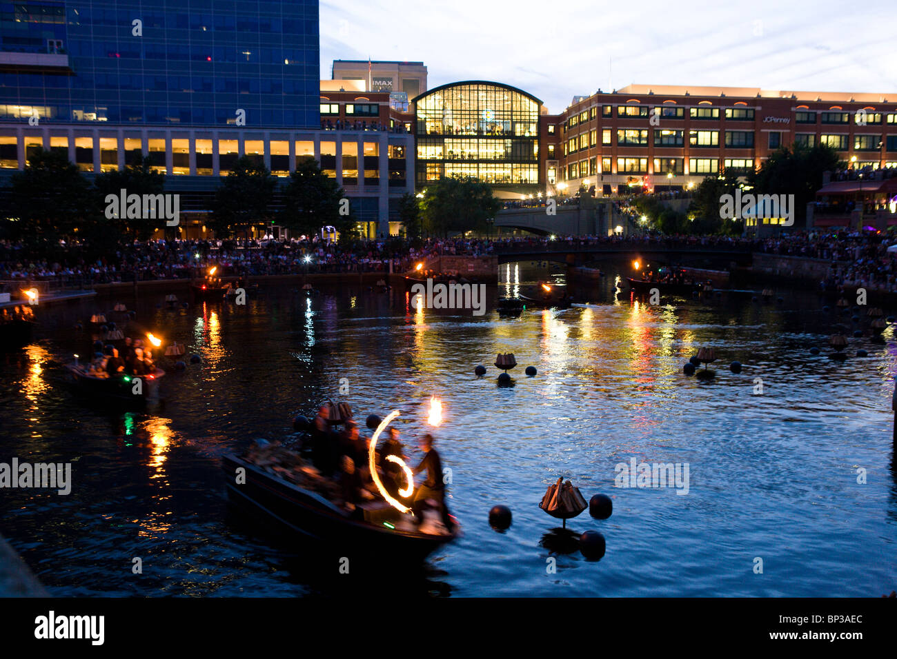 WaterFire Providence event Foto Stock