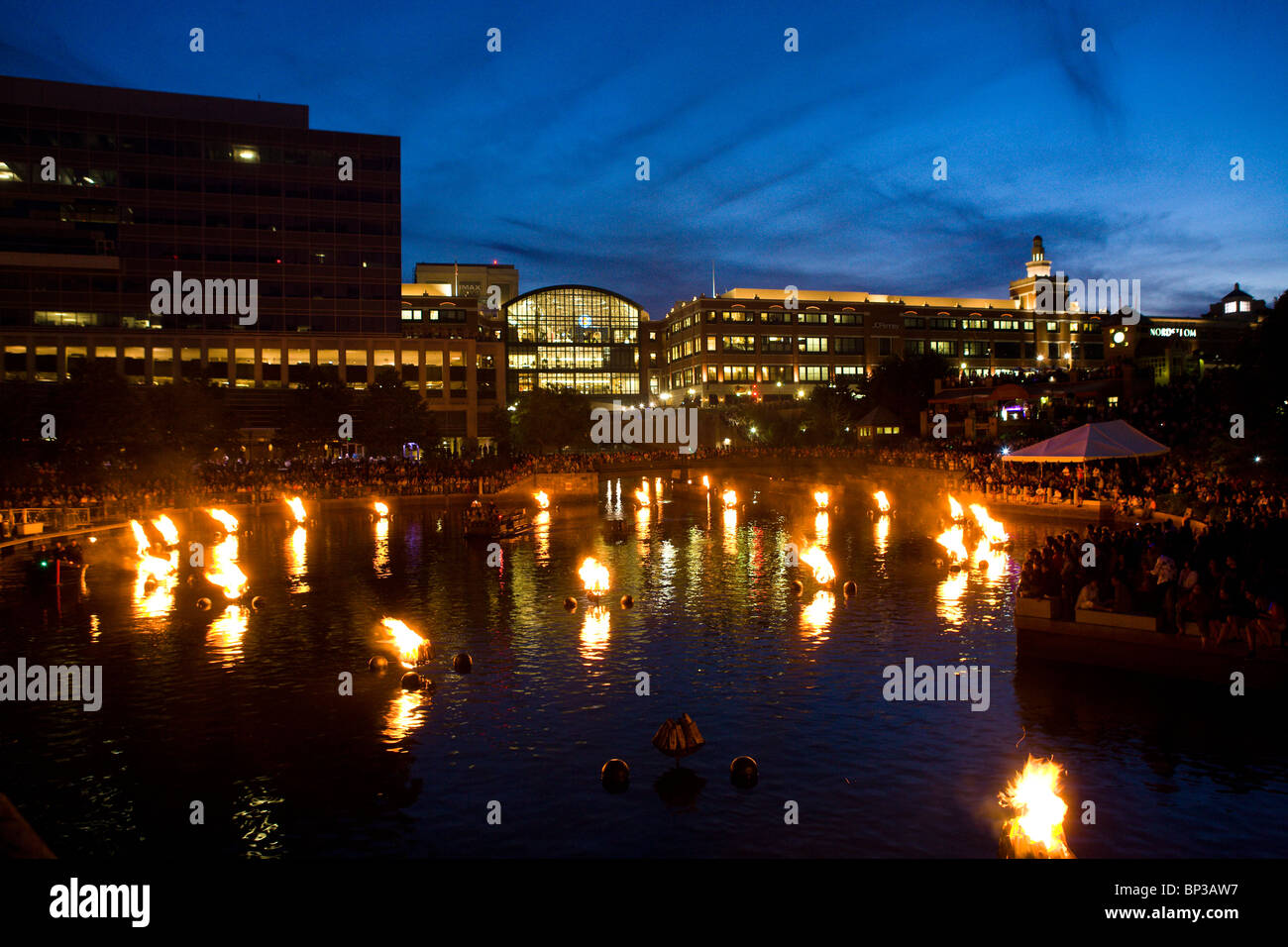 WaterFire Providence event Foto Stock