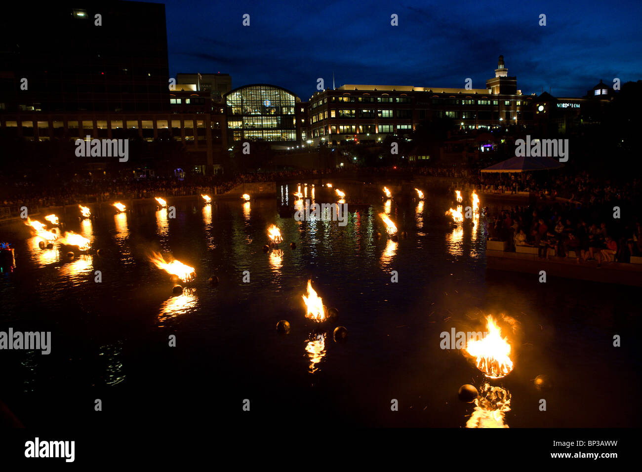 WaterFire Providence event Foto Stock