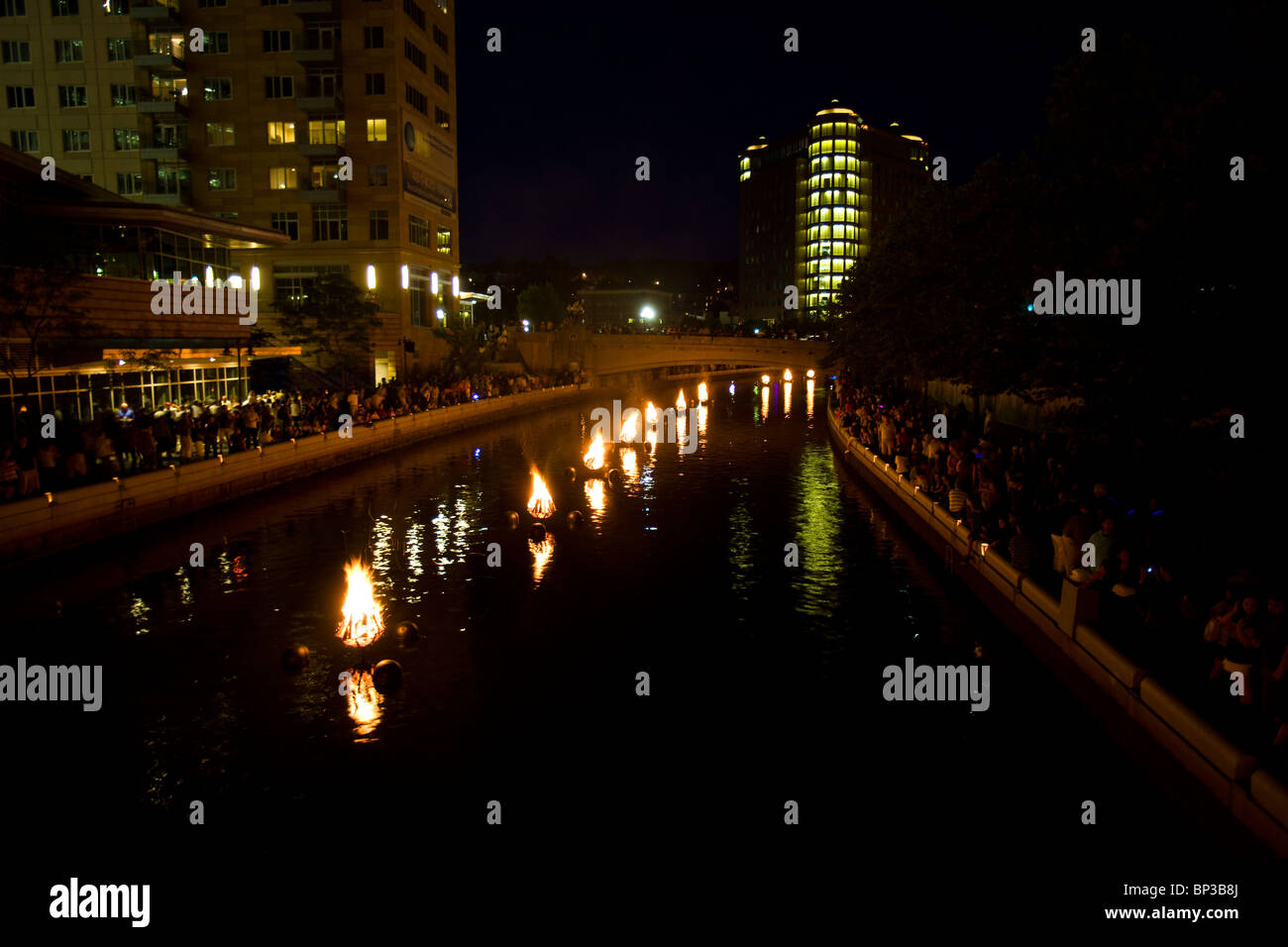 WaterFire Providence event Foto Stock