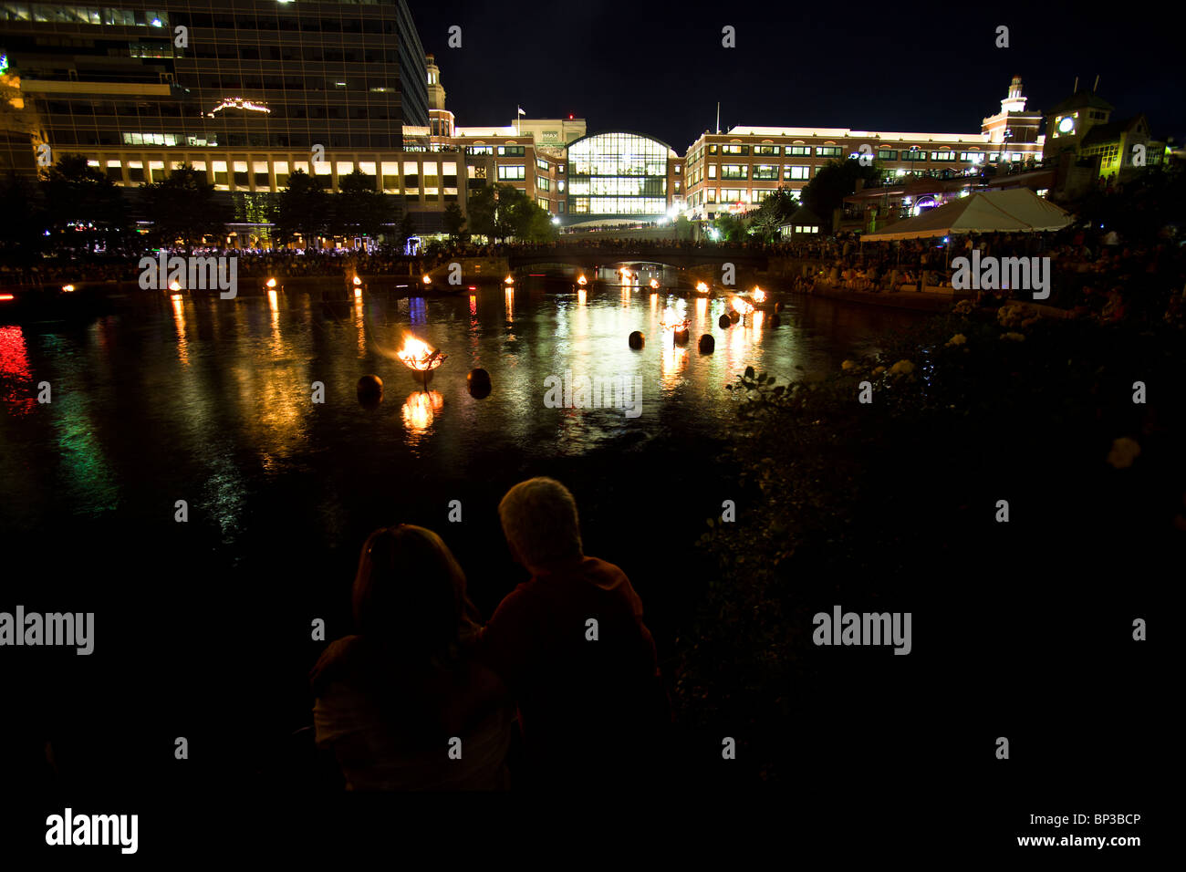 WaterFire Providence event Foto Stock