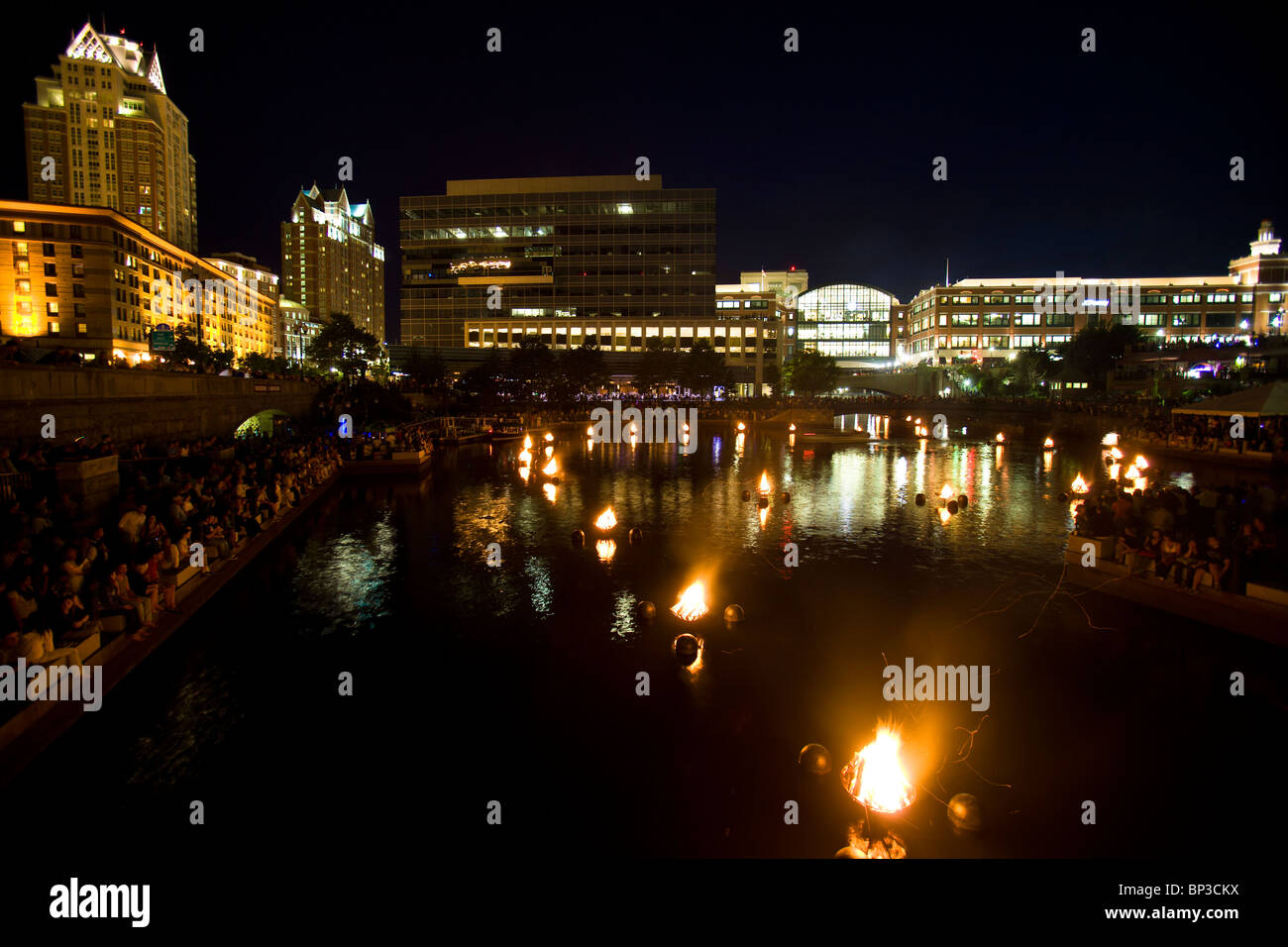 WaterFire Providence event Foto Stock