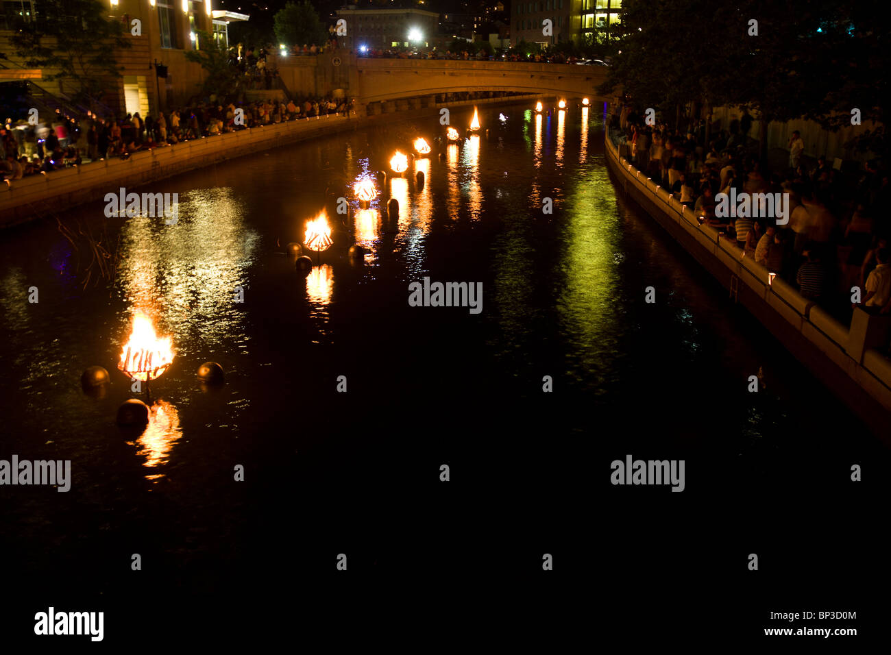 WaterFire Providence event Foto Stock
