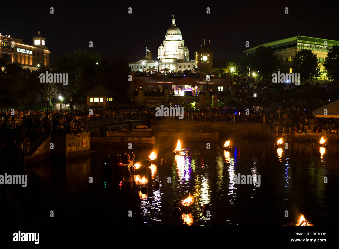 WaterFire Providence event Foto Stock