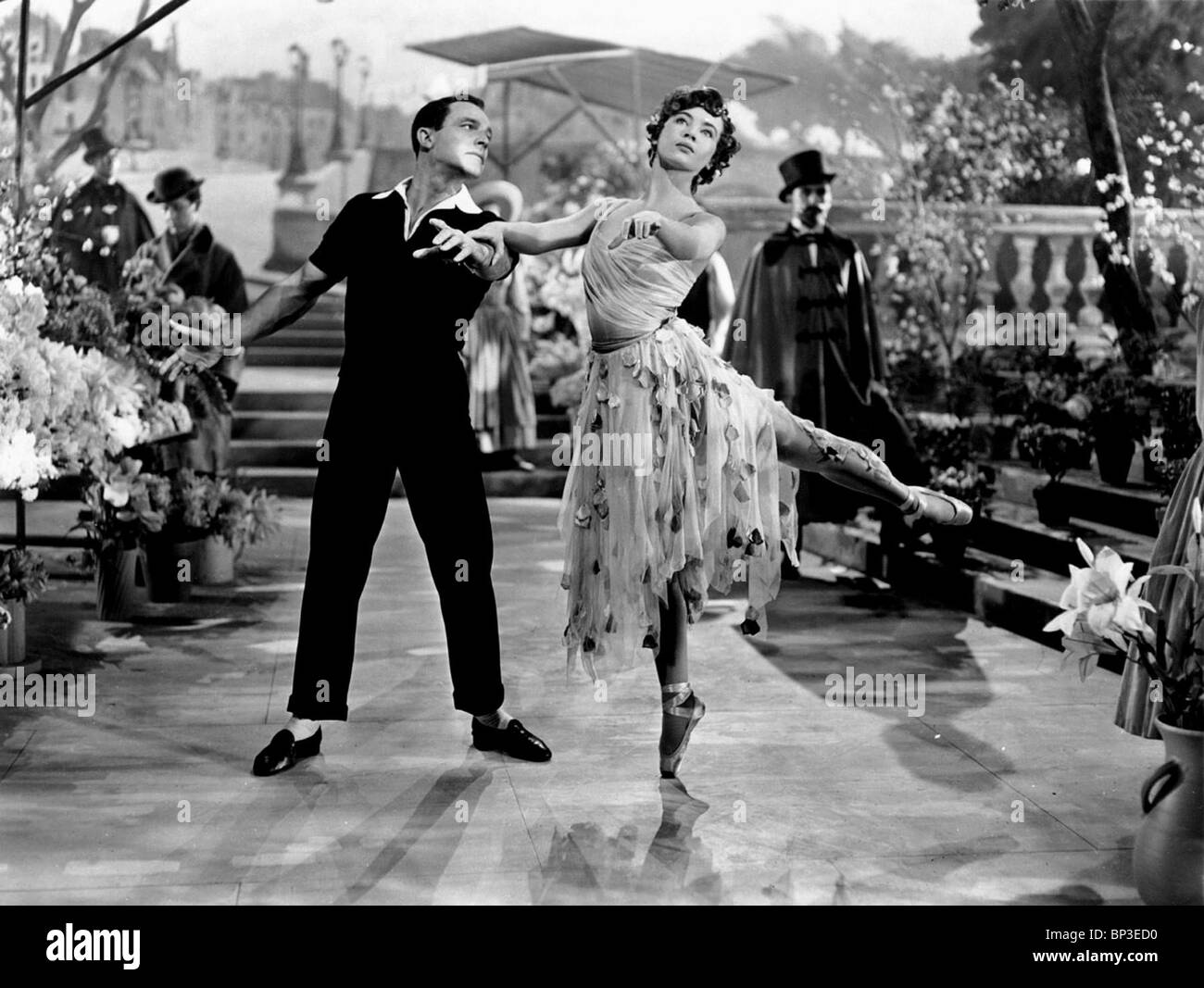 Il gene Kelly, Leslie Caron, un americano a Parigi, 1951 Foto Stock