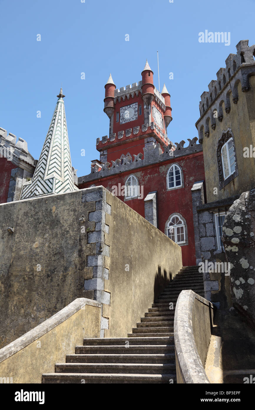 Pena il Palazzo Nazionale di Sintra, Portogallo Foto Stock