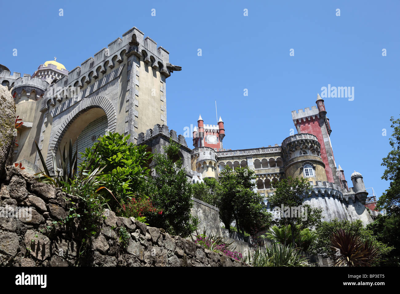 Pena il Palazzo Nazionale di Sintra, Portogallo Foto Stock