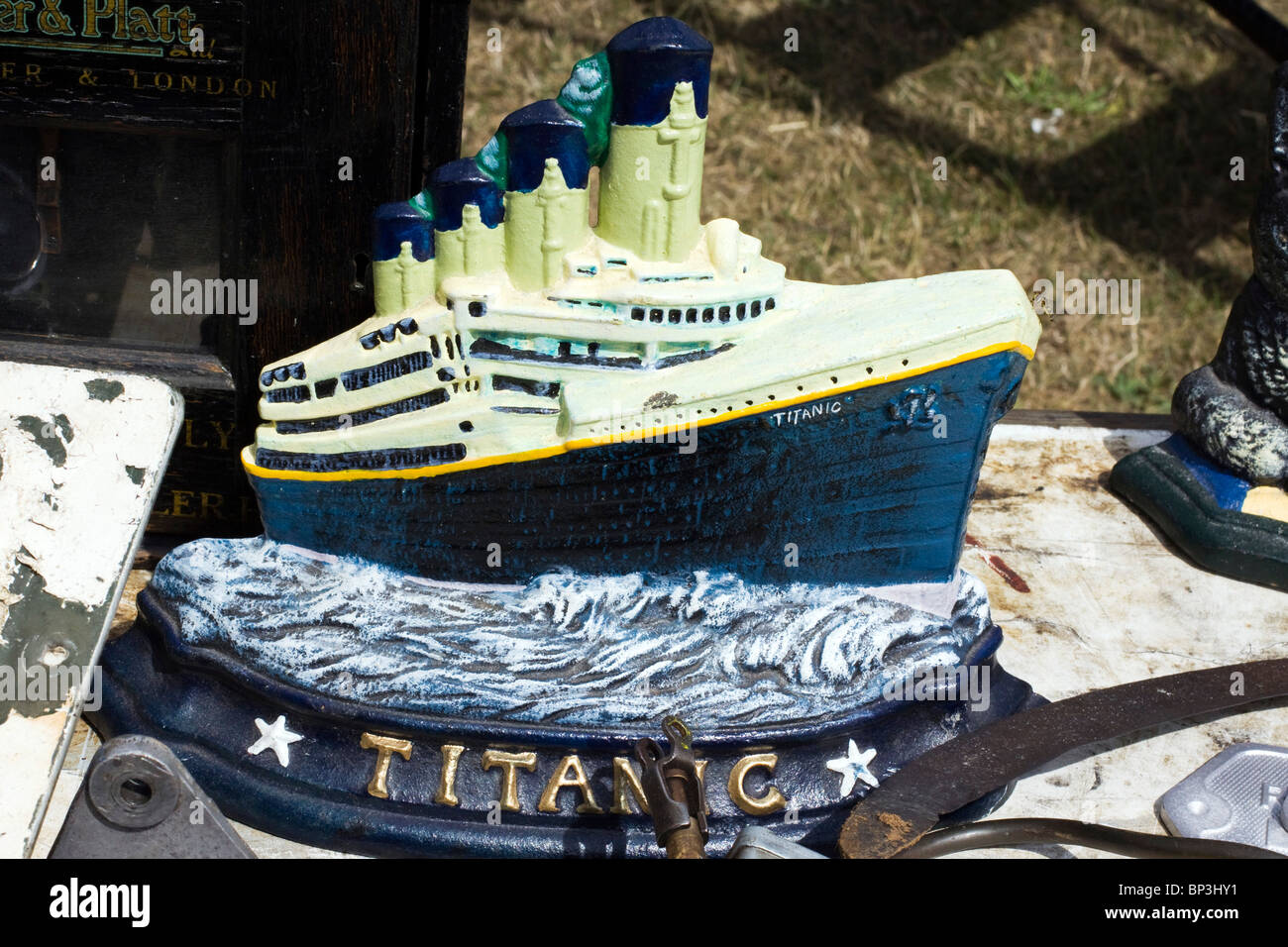 Un modello di cina del Titanic Foto Stock