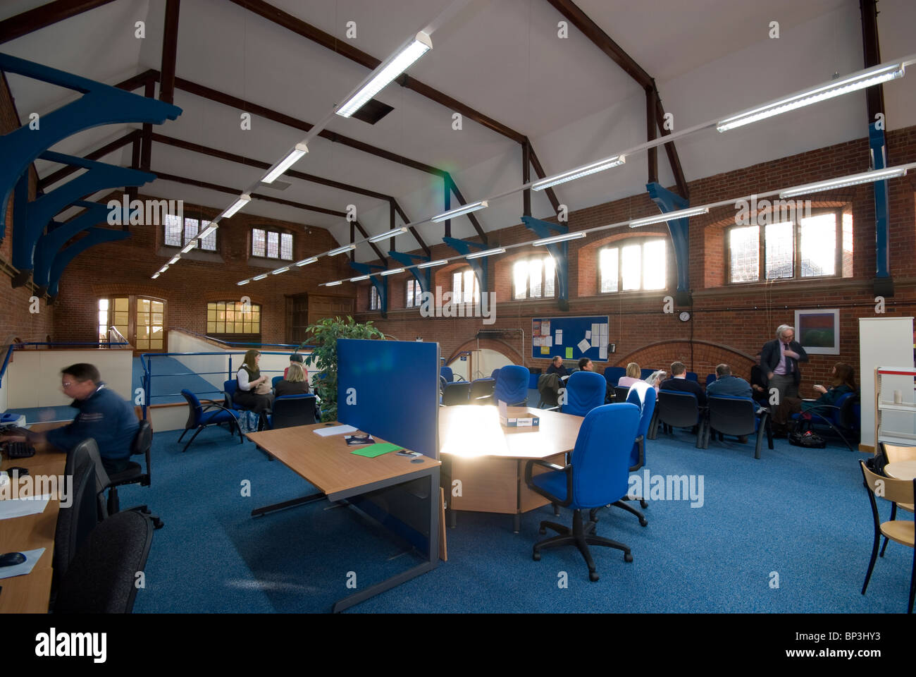 Peter Symonds College library Foto Stock