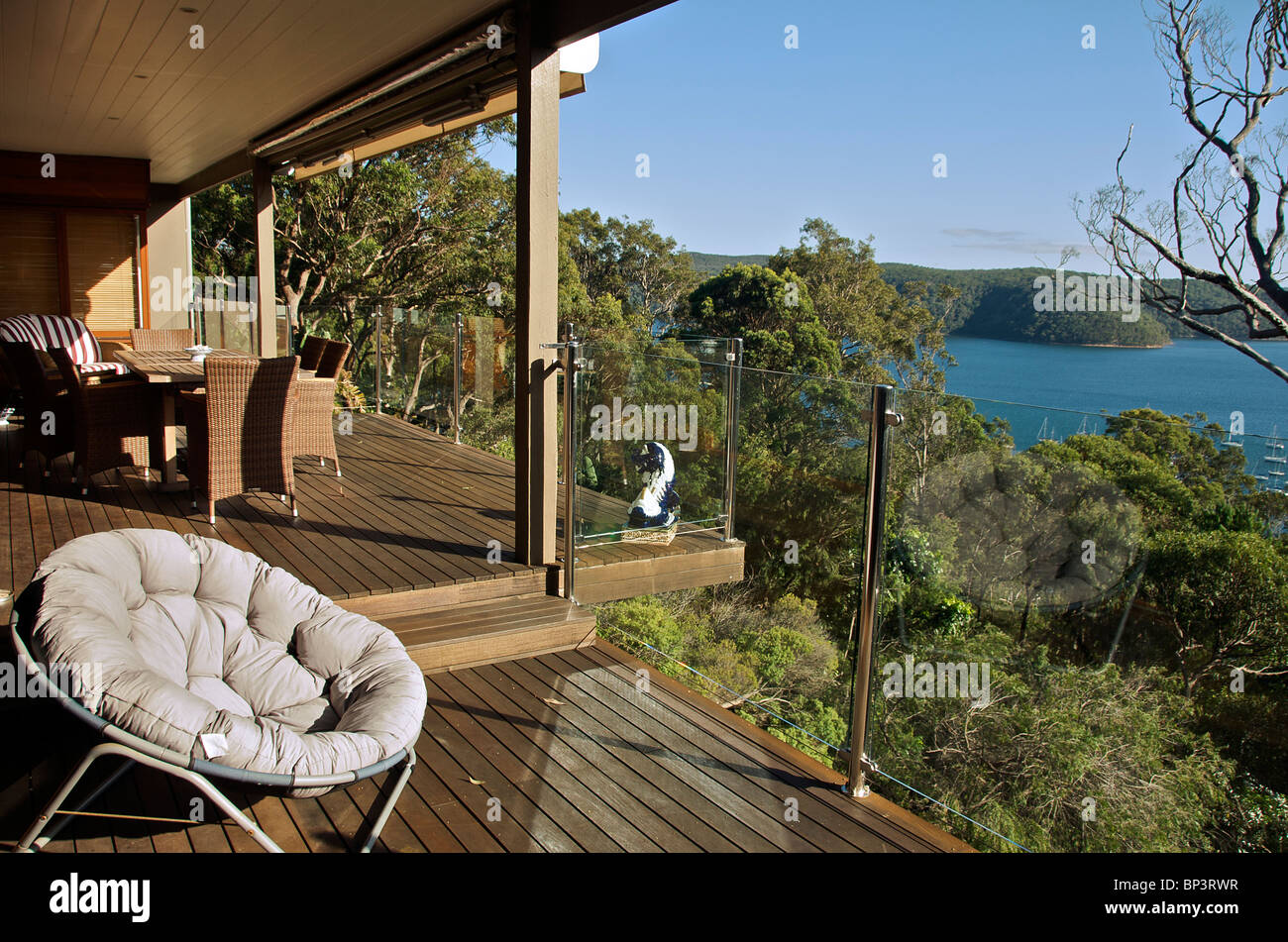 Casa in stile Clareville Pittwater Spiagge Nord Sydney NSW Australia Foto Stock