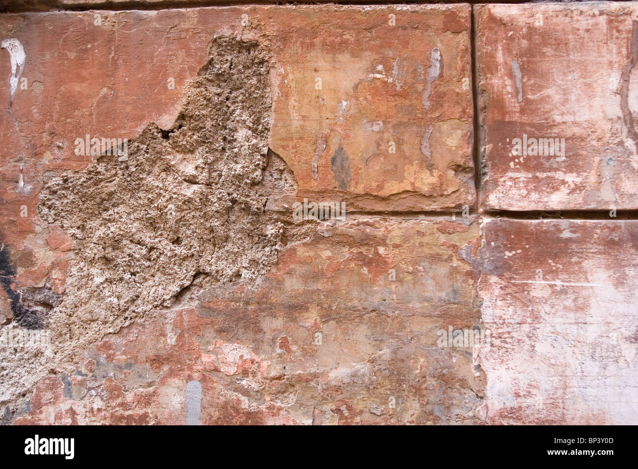 Texture di parete Roma Italia Foto Stock
